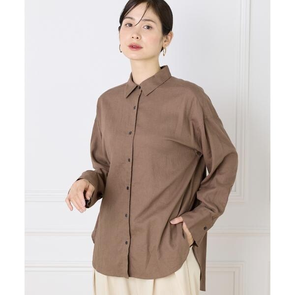 イッツインターナショナル（I．T．’S． international）/オーバーサイズリネンシャツ《FUDGE 7月号掲載商品》