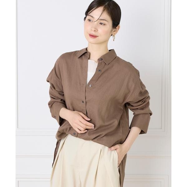 イッツインターナショナル（I．T．’S． international）/オーバーサイズリネンシャツ《FUDGE 7月号掲載商品》