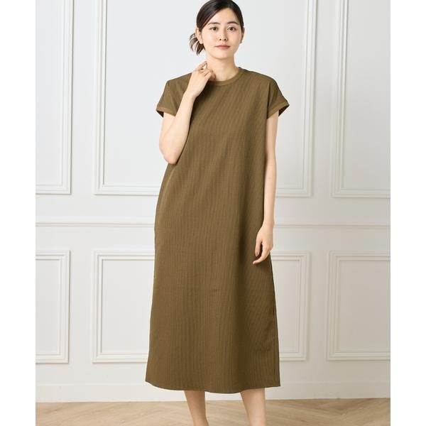 イッツインターナショナル（I．T．’S． international）/フレンチスリーブワンピース《グランサッカー》