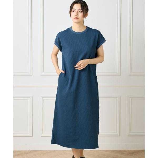 イッツインターナショナル（I．T．’S． international）/フレンチスリーブワンピース《グランサッカー》