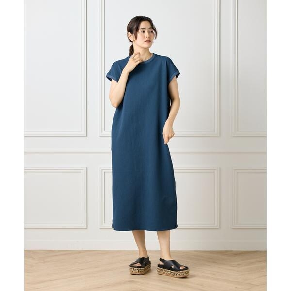 イッツインターナショナル（I．T．’S． international）/フレンチスリーブワンピース《グランサッカー》