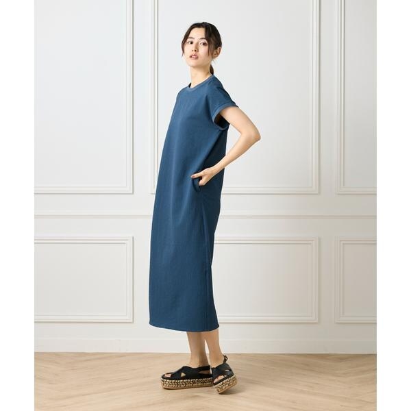 イッツインターナショナル（I．T．’S． international）/フレンチスリーブワンピース《グランサッカー》