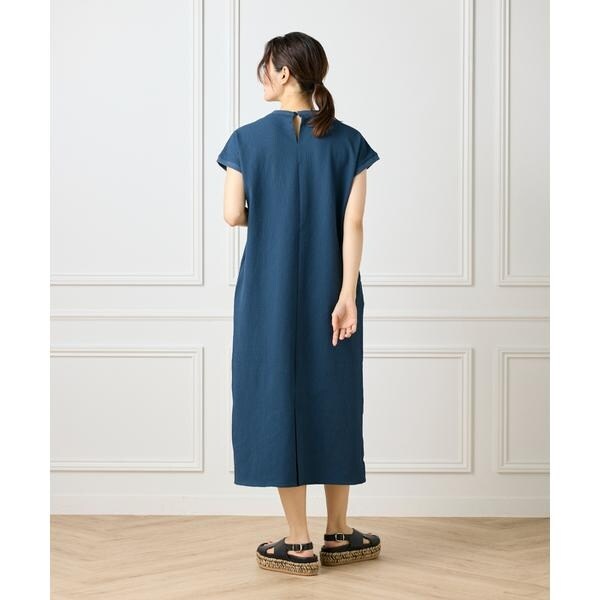 イッツインターナショナル（I．T．’S． international）/フレンチスリーブワンピース《グランサッカー》