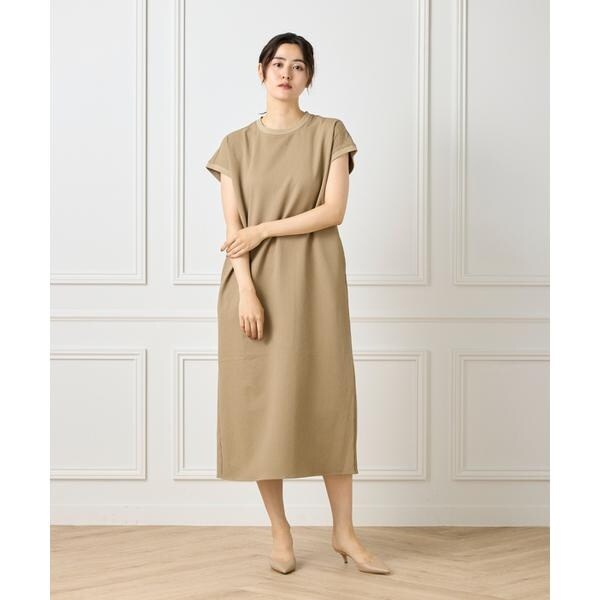 イッツインターナショナル（I．T．’S． international）/フレンチスリーブワンピース《グランサッカー》