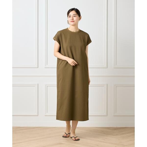 イッツインターナショナル（I．T．’S． international）/フレンチスリーブワンピース《グランサッカー》