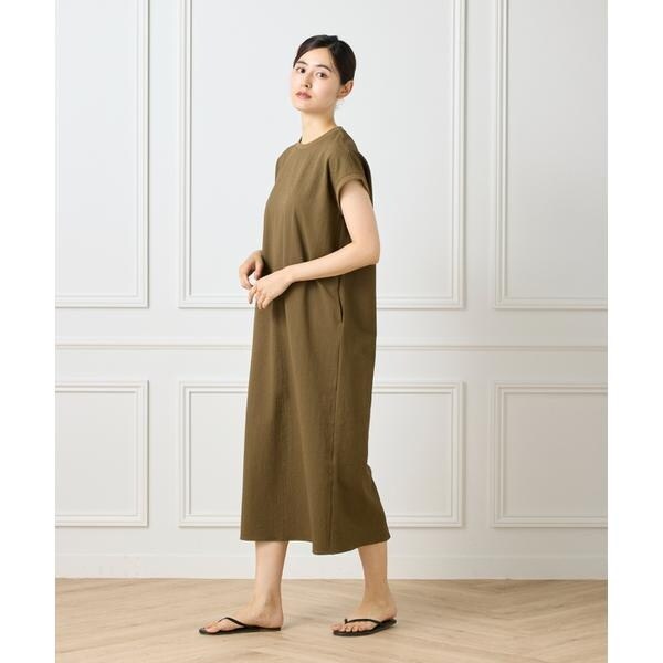 イッツインターナショナル（I．T．’S． international）/フレンチスリーブワンピース《グランサッカー》