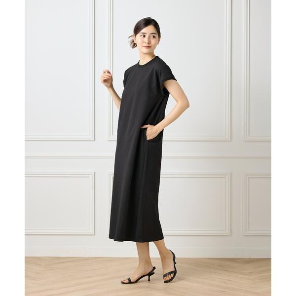 イッツインターナショナル（I．T．’S． international）/フレンチスリーブワンピース《グランサッカー》