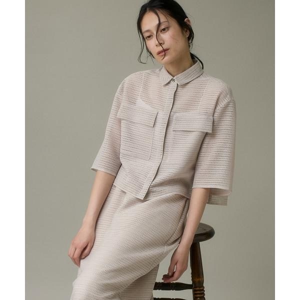 イッツインターナショナル（I．T．’S． international）/スクエアレースシャツブラウス