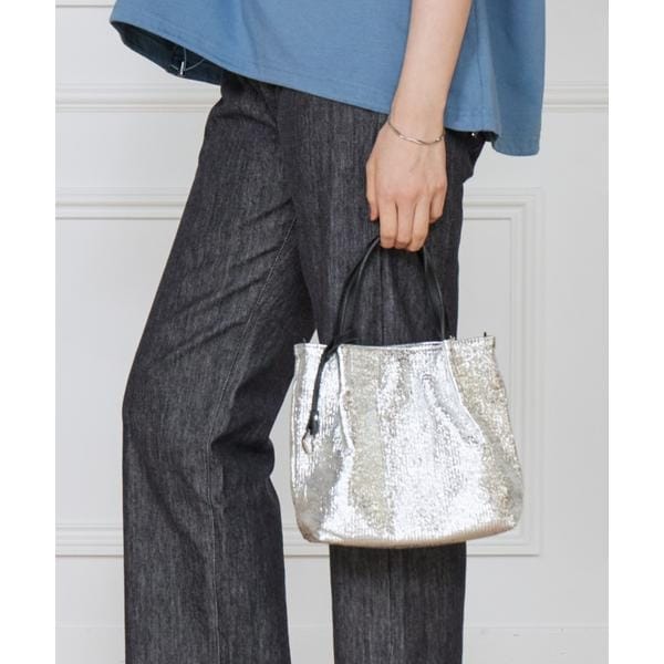 イッツインターナショナル（I．T．’S． international）/メタリックツマミハンドル2WAYミニトートバッグ《COOCO/クーコ》