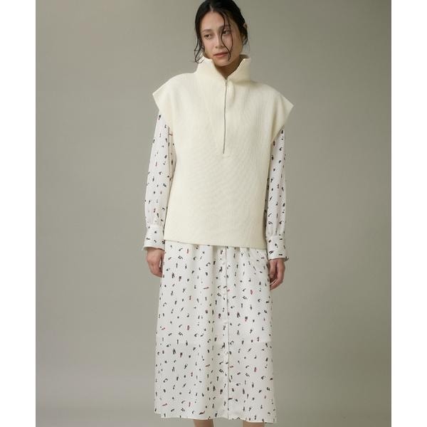 イッツインターナショナル（I．T．’S． international）/ブラッシュドットプリントワンピース