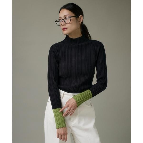 イッツインターナショナル（I．T．’S． international）/変則リブハイネックプルオーバー《SMART CLEAN》