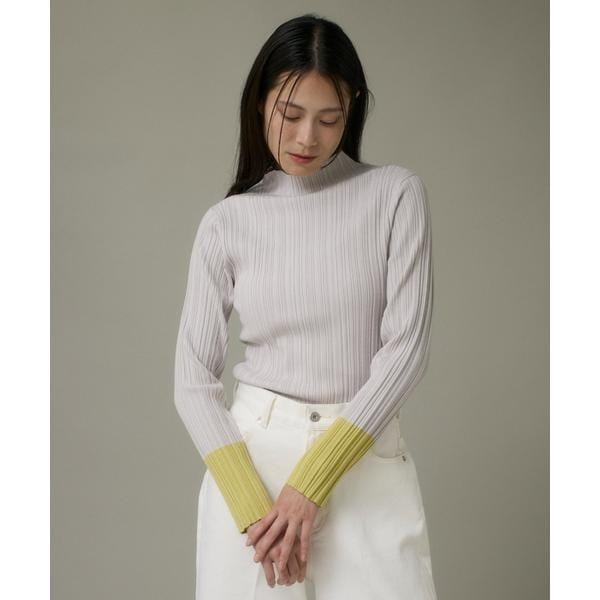 イッツインターナショナル（I．T．’S． international）/変則リブハイネックプルオーバー《SMART CLEAN》