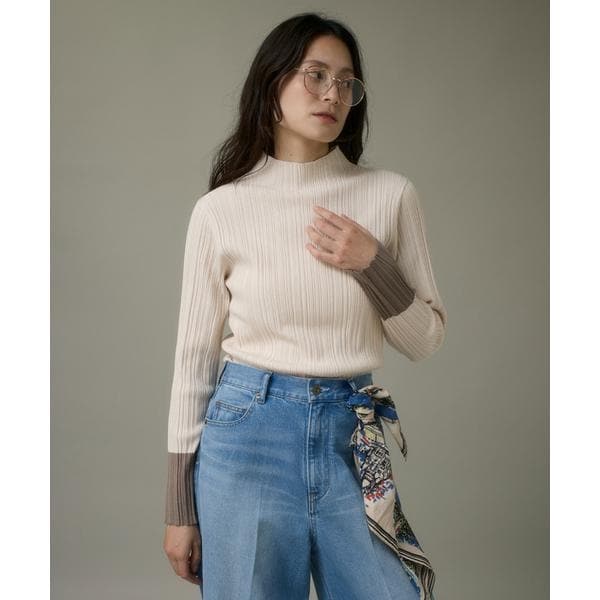 イッツインターナショナル（I．T．’S． international）/変則リブハイネックプルオーバー《SMART CLEAN》