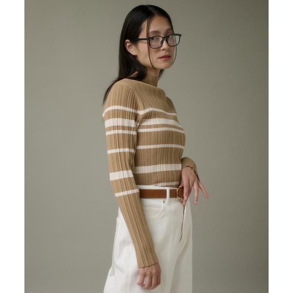 イッツインターナショナル（I．T．’S． international）/変則リブハイネックプルオーバー《SMART CLEAN》