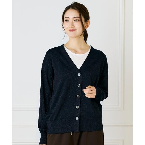イッツインターナショナル（I．T．’S． international）/Ｖネックラメカーディガン