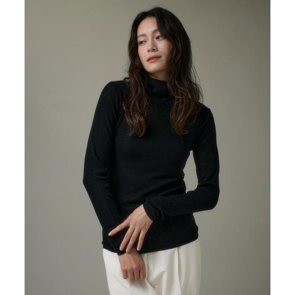イッツインターナショナル（I．T．’S． international）/ハイネックニットプルオーバー《Melty air wool》
