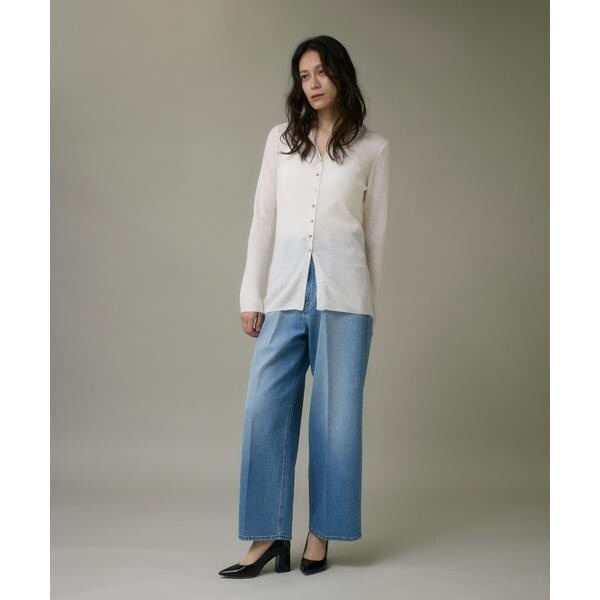 イッツインターナショナル（I．T．’S． international）/Vネックリブニットカーディガン《Melty air wool》