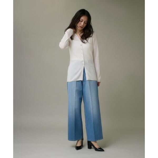 イッツインターナショナル（I．T．’S． international）/Vネックリブニットカーディガン《Melty air wool》