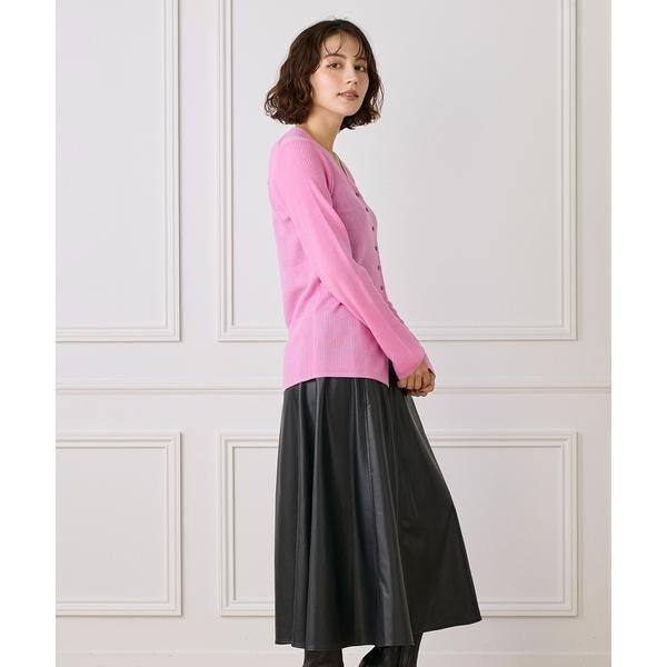 イッツインターナショナル（I．T．’S． international）/Vネックリブニットカーディガン《Melty air wool》