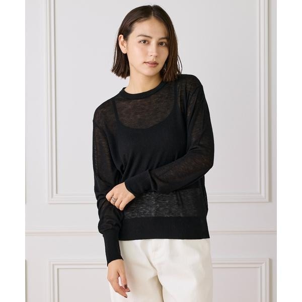 イッツインターナショナル（I．T．’S． international）/クルーネックニットプルオーバー《Melty air wool》