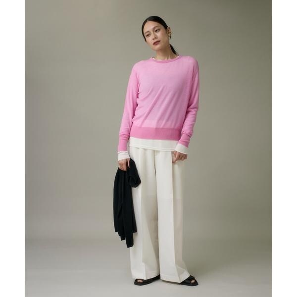 イッツインターナショナル（I．T．’S． international）/クルーネックニットプルオーバー《Melty air wool》