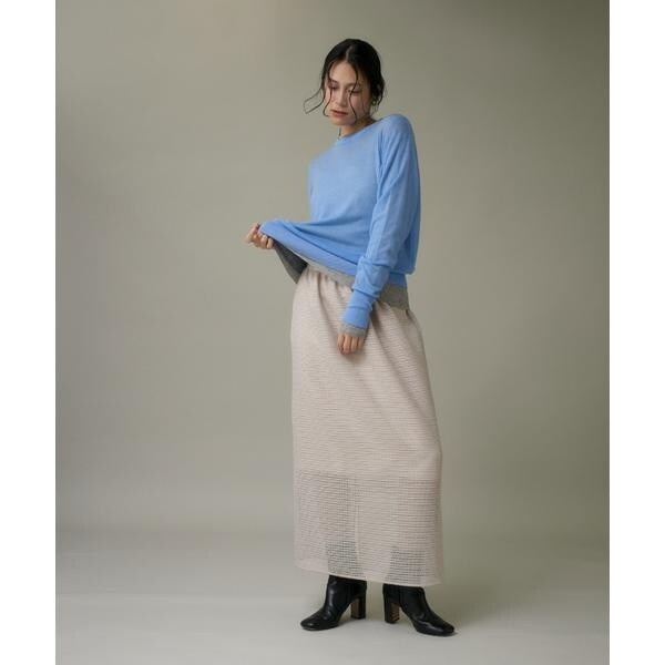 イッツインターナショナル（I．T．’S． international）/クルーネックニットプルオーバー《Melty air wool》