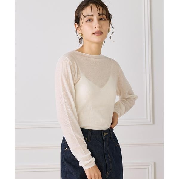 イッツインターナショナル（I．T．’S． international）/モックネックリブニット《Melty air wool》