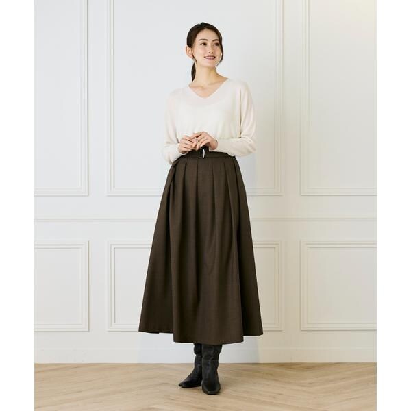 イッツインターナショナル（I．T．’S． international）/AラインVネックプルオーバー《Cuoo》