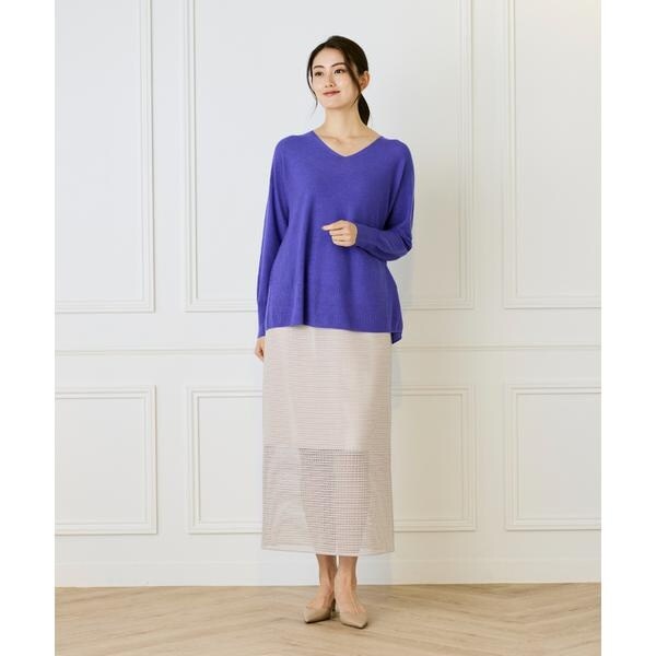 イッツインターナショナル（I．T．’S． international）/AラインVネックプルオーバー《Cuoo》