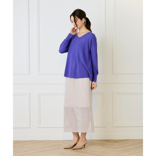 イッツインターナショナル（I．T．’S． international）/AラインVネックプルオーバー《Cuoo》