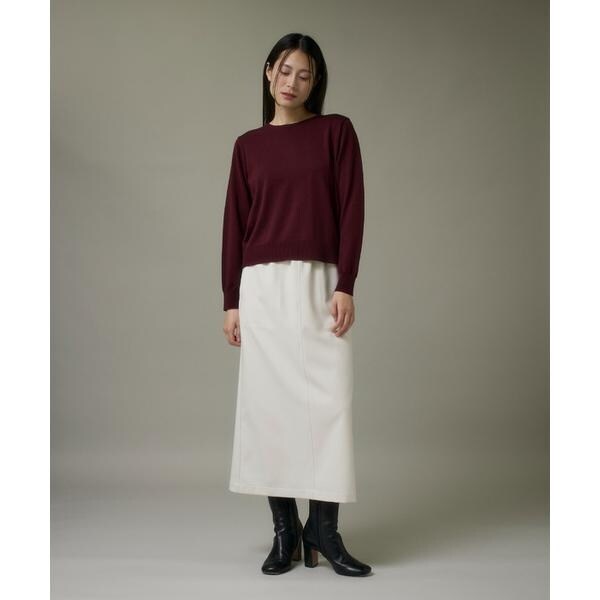 イッツインターナショナル（I．T．’S． international）/ウォッシャブルウールベーシッククルーネックニット《HARMONY》