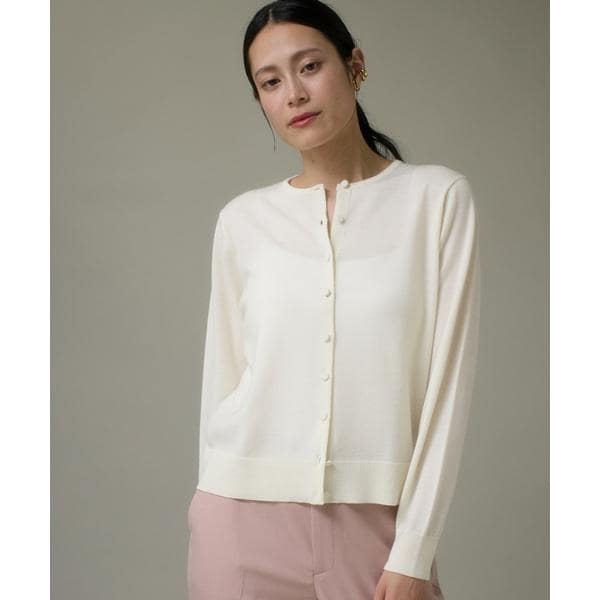 イッツインターナショナル（I．T．’S． international）/ウォッシャブルウールクルーネックカーディガン《HARMONY》