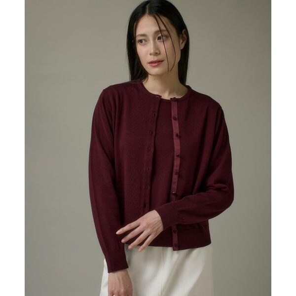 イッツインターナショナル（I．T．’S． international）/ウォッシャブルウールクルーネックカーディガン《HARMONY》