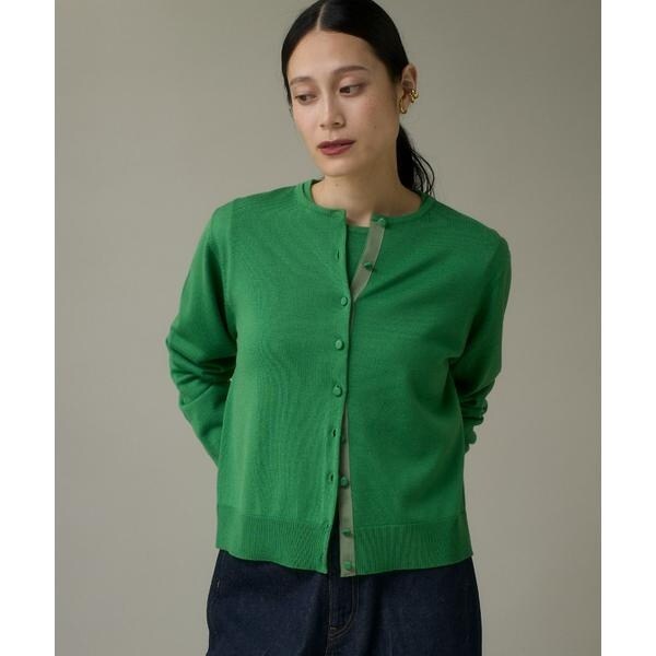 イッツインターナショナル（I．T．’S． international）/ウォッシャブルウールクルーネックカーディガン《HARMONY》