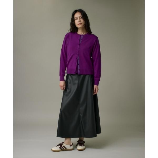 イッツインターナショナル（I．T．’S． international）/ウォッシャブルウールクルーネックカーディガン《HARMONY》