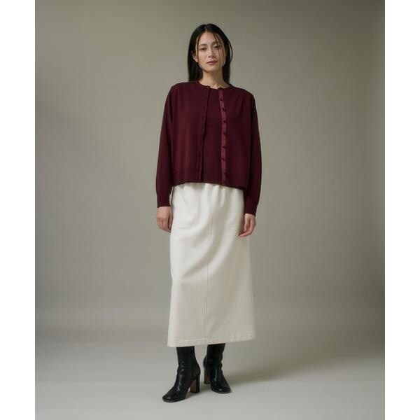 イッツインターナショナル（I．T．’S． international）/ウォッシャブルウールクルーネックカーディガン《HARMONY》