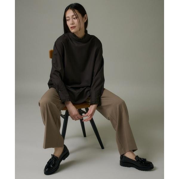 イッツインターナショナル（I．T．’S． international）/イージーストレートパンツ《ウーリッシュフラノライト》