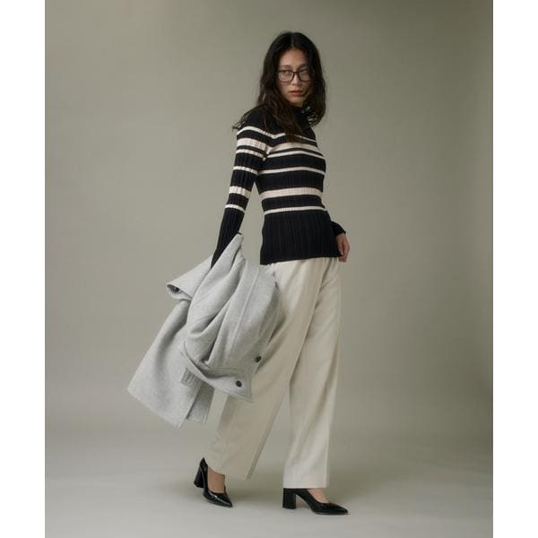 イッツインターナショナル（I．T．’S． international）/イージーストレートパンツ《ウーリッシュフラノライト》