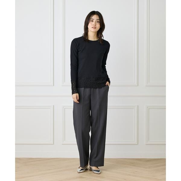 イッツインターナショナル（I．T．’S． international）/イージーストレートパンツ《ウーリッシュフラノライト》