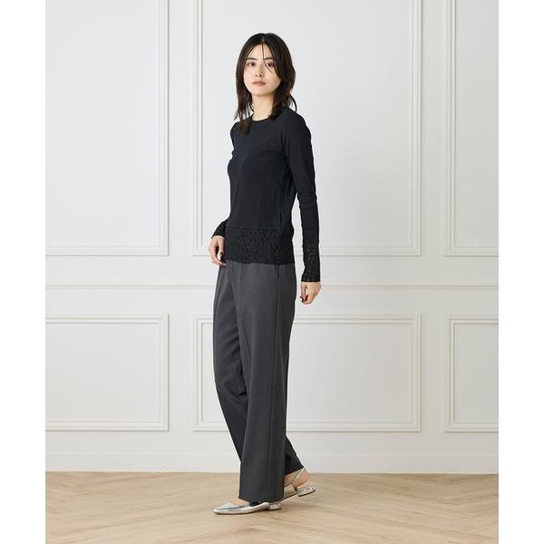 イッツインターナショナル（I．T．’S． international）/イージーストレートパンツ《ウーリッシュフラノライト》