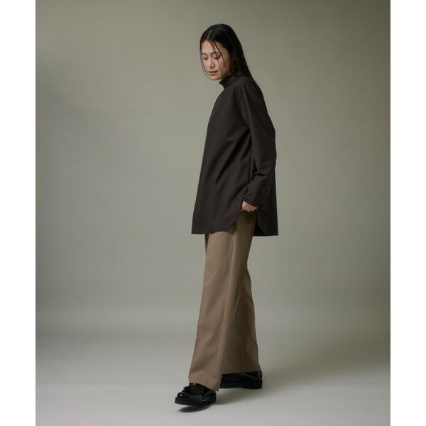 イッツインターナショナル（I．T．’S． international）/ウールフリルブラウス《アリエスウール Super120S’》