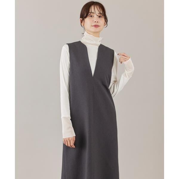 イッツインターナショナル（I．T．’S． international）/カーブカラーワンピース《ウーリッシュフラノライト》