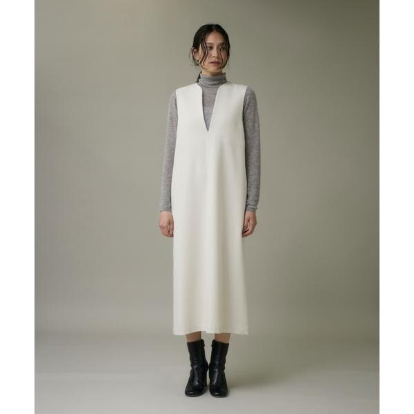 イッツインターナショナル（I．T．’S． international）/カーブカラーワンピース《ウーリッシュフラノライト》