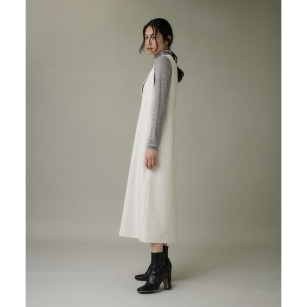 イッツインターナショナル（I．T．’S． international）/カーブカラーワンピース《ウーリッシュフラノライト》