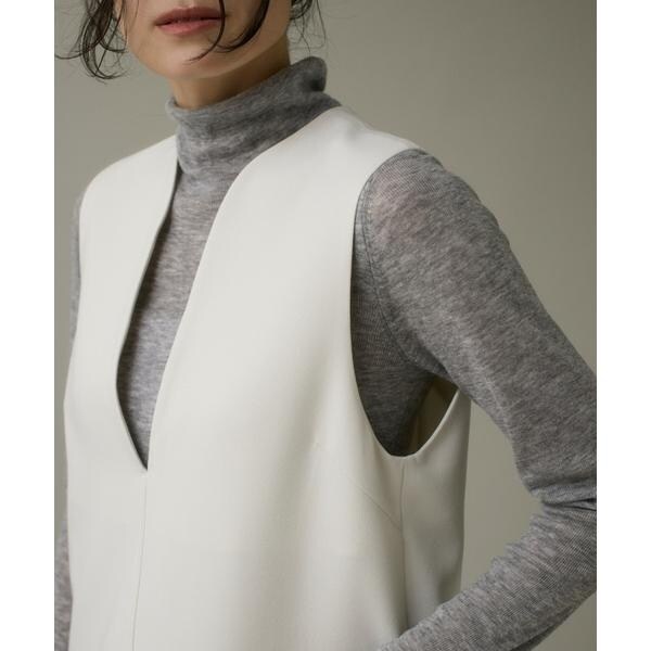 イッツインターナショナル（I．T．’S． international）/カーブカラーワンピース《ウーリッシュフラノライト》