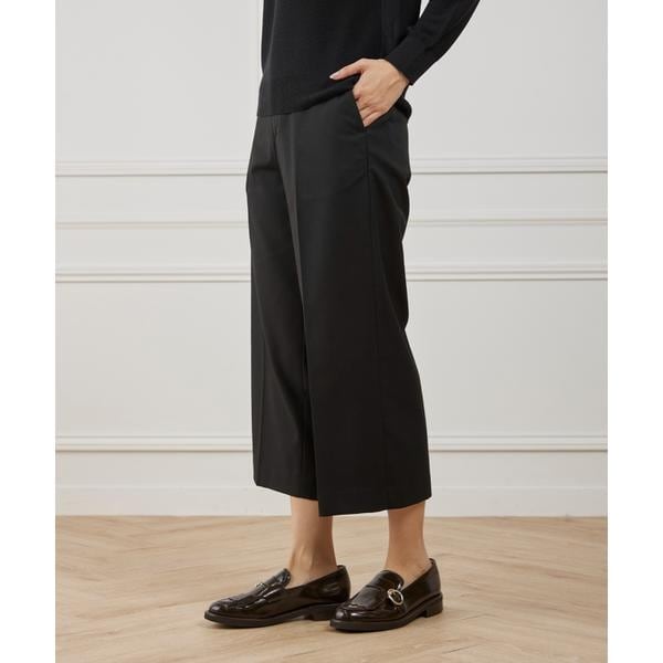 イッツインターナショナル（I．T．’S． international）/ワイドクロップトパンツ《TRサキソニー裏起毛》