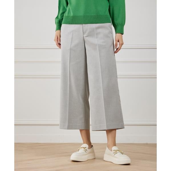 イッツインターナショナル（I．T．’S． international）/ワイドクロップトパンツ《TRサキソニー裏起毛》