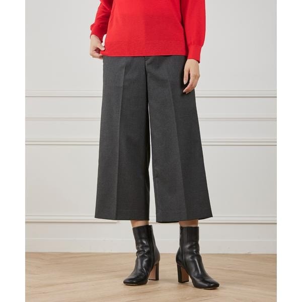 イッツインターナショナル（I．T．’S． international）/ワイドクロップトパンツ《TRサキソニー裏起毛》