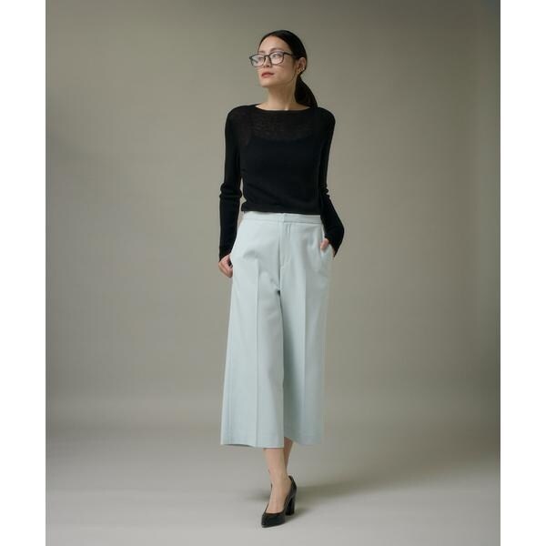 イッツインターナショナル（I．T．’S． international）/ワイドクロップトパンツ《TRサキソニー裏起毛》