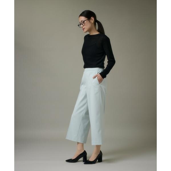 イッツインターナショナル（I．T．’S． international）/ワイドクロップトパンツ《TRサキソニー裏起毛》
